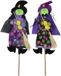 vocheer Halloween Decorations Outdoor Scarecrows,2 Pack Pumpkin Scary Face Thanks Giving, Fall Harvest Decoration for Garden, Home, Yard, Porch, 36inch