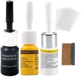 Kit di Riparazione Parabrezza, Kit di Riparazione Scheggiature Parabrezza 3 Pezzi, Strumenti Riparazione Graffi Auto, Kit Riparazione Crepe sul Parabrezza Auto, Liquido per Riparazione Vetro