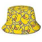 Bucket Hats Fashion Sun Cap Packable Outdoor Fisherman Hat for Women and Men, Rubber Duck Pattern, One size