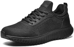 Bruno Marc Men's Non Slip Shoes, Lightweight Mens Work Shoes & Restaurant or Food Service Sneakers,Size 9.5,Black,SBWO2302M