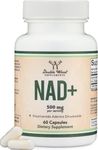 NAD Supplement (500mg of 95% Pure NAD+ Per Serving, 30 Day Supply) NAD Booster Similar to Nicotinamide Riboside (Third Party Tested, Vegan Safe, Non-GMO) by Double Wood