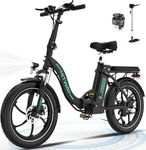 HITWAY Electric Bike, 20" Fat Tire Ebikes, 12Ah 250W 36V E Bike, 35-90KM Electric Folding Bikes with 7 Gears System City E Bike Mountain Bicycle for Adults