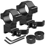 KEENZO 2 Pcs Scope Rings, High Profile 1 Inch 25.4mm/30mm Quick Release Rifle Scope Rings/Quick Release Scope Mount Rings for 20mm Picatinny/Weaver Rail