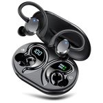 Wireless Earbuds Sport, New Bluetooth 5.4 Headphones with Earhooks, 68H Bluetooth Ear Buds with 4 ENC Noise Cancelling Mic, Earphones Dual LED Display, IP7 Waterproof Ear Buds for Sport/Gym/Running
