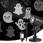 NOWSTO LED Halloween Decoration, Ghost Rotating Projector Yard Stake Lights, Indoor Outdoor Landscape Night Light for Home Thealter, Ceiling, Room, Patio, Garden, Halloween, Bedroom Decor