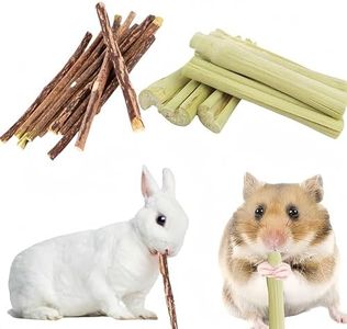 Cutiolly Palitos de Manzana,Juguetes Masticar Conejos,Juguete para Masticar Hamster,Bambú Dulce,para Conejos,Chinchillas,Hámster