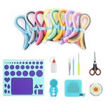 YURROAD Quilling Paper Set for Beginners with 36 Colors 900 Strips 3MM Quilling Papers Quilling Template Board Quilling Curling Coach Quilling Slotted Pen