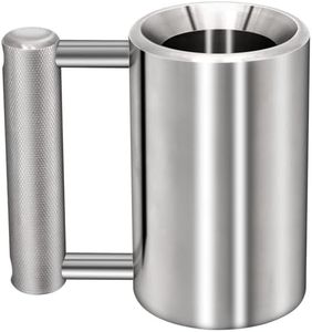 DITOSH Heavy Coffee Mug Challenge 304 Stainless Steel Dumbbell Cups Silver Overweight Sports Water Cup for Fitness Training Arm Strength Prank Gift Home Gym Workout Equipment-4 kg/8.8 lb/3.3 oz