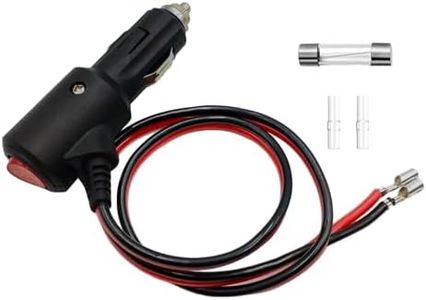 12V Cigarette Lighter Plug With Switch On Off - Heavy Duty Cigarette Lighter Plug Replacement With Leads & LED, 12V Male Cigarette Lighter Plug Adapter 16AWG 2FT/61CM For Car Truck Motorcycle