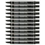 Pentel N60 Permanent Marker Chisel Tip Max.6mm Line Black Ref N60-A [Pack of 12]