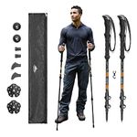 Cascade Mountain Tech Aluminum Adjustable Lightweight Trekking Poles with EVA Grip and Quick Lock for Hiking, Walking and Running in All Terrains