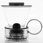 Clever NEW Coffee Dripper Official, Glass Style Coffee Maker Hassle-Free Ways Make Manual Pour Over Coffee & Cold Brew, 18 Fl Oz.