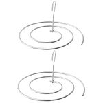 【2-Pack】 WAIKAS Spiral Sheet Hanger, 304 Stainless Steel, Space Saving Hangers for Sheets Bedspreads Coverlets Mattresses Tablecloths Sofa Covers Blankets Shawls Scarfs Capes (2-Pack)