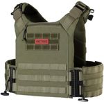 OneTigris Airsoft Vest - FYR Tactical Vest Molle Quick-release Plate Carrier Vest Lightweight Military Vest 500D Nylon for Airsoft Games CS Outdoor Training Games, Ranger Green