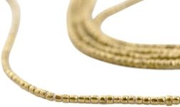 The Bead Chest Brass Heishi Beads 1.5mm Ethiopian Metal Spacer Beads, Full Strand for Jewelry Making I Approximately 450-540 Beads