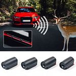 Banseko 4 PCS Deer Whistles for Cars, Mini Deer Whistles Set with Extra Tapes, Car Exterior Accessories,Deer Whistles Warning Device for Car Vehicles Truck SUV Motorcycle（Black）