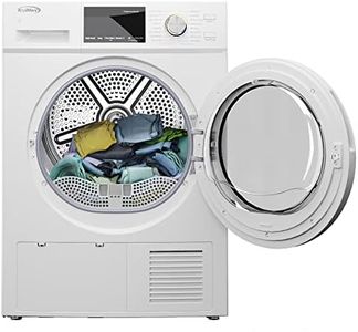 KoolMore 24" Electric Ventless Heat Pump Dryer, 4.4 Cu. Ft., For Small Home or Apartment, Stackable Unit, Wrinkle Prevention with Sensor Dry Technology, 16 Drying Cycles [White] [240V] (FLD-5CWHP)