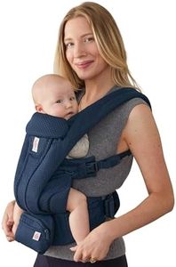 Ergobaby Omni Deluxe Baby Carrier for Newborn to Toddlers 0-48 Months (7-45 lbs) - 4-Position Breathable Mesh Baby Carrier with Ergonomic Support, Storage Pockets, and Sun Hood - Midnight Blue