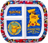 Pokémon 3 Section Reusable Childrens Kids Toddlers Divided Breakfast Lunch Dinner Plate