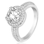 Newshe Jewellery Cz Engagement Rings