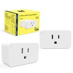 Minoston Z-Wave Smart Outlet ON/OFF Plug in Outlet,Z-Wave Hub Required, Built in Repeater, Work with Smart Things, Wink, Z-Wave hub Require, White,2 Pack(MP31Z)