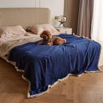 Kritter Planet Large Waterproof Bed Blanket for Intimacy, King Size Love Couples Bed Cover Leakproof, Reversible Protector Furniture Couch Cover for Dogs Pets, Washable, Stain Proof, Hair Resistant