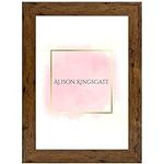 Alison Kingsgate Rustic 17x11 Inch Frame Rustic Picture Frames - 17x11 Rustic Frames With Safe Perspex Front & Wall Mounting - 17x11 Rustic Oak Frame - Rustic Photo Frame