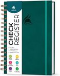 Clever Fox Check Register Spiral – Deluxe Checkbook Log with Check & Transaction Registers, Bank Account Register Booklets for Personal and Work Use – 6.1”x8.3”, Hardcover,Dark Teal