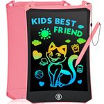 cimetech Writing Pad, 8.5 Inch LCD Writing Tablet & Colorful Screen Graphic Tablets, Handwriting Paper Drawing Tablet Gift for Kids and Adults at Home,School and Office (Pink)