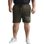 Toodlegram Men's Shorts 100% Cotton Lightweight & Comfortable Regular Fit with 1 Zipper Pocket for Gym, Running, Cycling and Plus Size Solid Shorts (Pack of 1) Los Angeles Olive Green, 9XL