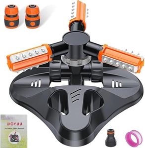 WOVUU Garden Sprinkler,Upgrade Lawn Sprinkler Automatic 360 Degree Rotating Irrigation Sprinkler System, Garden Hose Sprinkler for Yard/Built in 36 Units Angle Spray Nozzles
