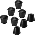 sourcing map 8pcs Chair Leg Tips Caps 10mm 3/8 Inch Anti Slip Rubber Furniture Table Feet Cover Floor Protector Reduce Noise Prevent Scratches