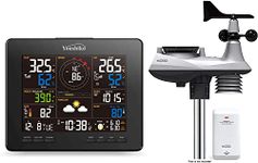 Youshiko YC9392 Weather Station HD (Official 2024 UK Version) WIFI Internet WU & WC, Professional Advanced 7-in-1 Wireless Sensor, Wind speed/direction Rainfall Temperature Humidity UV & sunburn