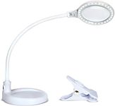 Brightech LightView Pro Flex 2 in 1 Magnifying Desk Lamp, 2.25x Light Magnifier, Adjustable Magnifying Glass with Light for Crafts, Reading, Close Work