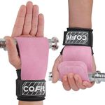 COFIT Wrist Straps for Weightlifting, Workout Wrist Wraps with Dual-Layer Oxford Leather, Enhanced Grip for Optimal Hand and Wrist Protection, Gym Lifting Straps for Deadlift and Powerlifting - Pink