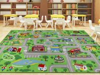 Capslpad Kids Play Rug Town City Ro