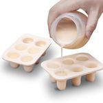 PENSFUN 2Pack Baby Popsicle Molds,Silicone Baby Fruit Food Feeder Tray, Baby Food Storage Container for Homemade Baby Food (A)