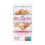 Genuine Health Fast Joint Recovery, 60 vegetarian capsules, Natural Eggshell Membrane, Natural joint pain and inflammation relief as little as 1 day, Dairy, soy & gluten-free