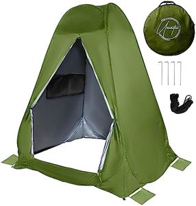 Pop Up Large Privacy Tent - 5 x 5 x 7Ft - Oversized Strong Camping Toilet Tent- Portable Camp Shower Pod w/Hooks- Porta Pod- Outdoor Bathroom, Potty, Changing Private Room (Green)