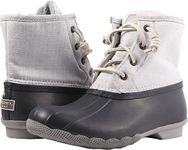 Sperry Women's Saltwater Canvas Rain Boot Grey 12 Medium US