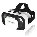 VR Headset for iPhone or Android Compatible 4.7-6.5 inch, Virtual Reality 3D Glasses Headset Helmets with Controller, for Mobile Games & Movies