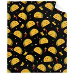 Atthadassi Cute Taco Tuesday Party Blanket Super Soft Flannel Blankets for Bed Sofa Living Room Bed Throw for Boy Girls Kids Children Multicolor 40”x50” for Kid