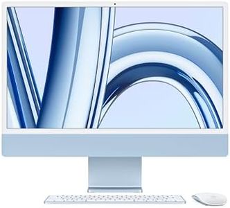 Apple 2023 iMac Ordinateur de Bureau Tout‑en‑Un avec Puce M3 : CPU 8 cœurs, GPU 10 cœurs, écran Retina 4,5K 24 Pouces, 8 Go de mémoire unifiée, 512 Go de Stockage SSD, Bleu