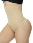 ATTLADY Thong Shapewear for Women Tummy Control High Waisted Seamless Thong Panties Shaping Undeawear