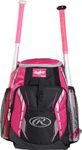 Rawlings R400-NPK Baseball Equipment Bags Backpacks, Pink