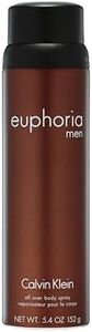 Calvin Klein Euphoria Body Spray for Men – With Notes of Ginger, Black Basil, Creamy Suede Accord & Patchouli – 5.4 fl oz.