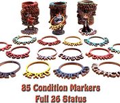 Dungeon & Dragons Condition Markers DND Status Rings for Miniatures, Byhoo 85 Pcs Color Coded Tabletop Gaming Markers RPG Tracking Accessories Great DM Tool for Spells, Magic Hexes, Effects & Traps