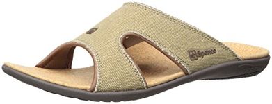 Spenco Men's Kholo Slide Sandal, Straw/Java/Cork, 13 M