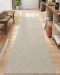 DEXI Hallway Runner 2.3'x10', Washable Non Slip Rubber Backed Carpet Runner, Absorbent Thin Long Entryway Runners for Laundry, Patio Entrance, Beige