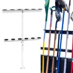 Cabtherlyn Landscape Hand Tool Rack for Truck Trailer, Vertical Hand Rack for Landscaping, Garage or Shed Walls Holds, 6 Tools for Shovels,Rakes,Hoes (WHITE)